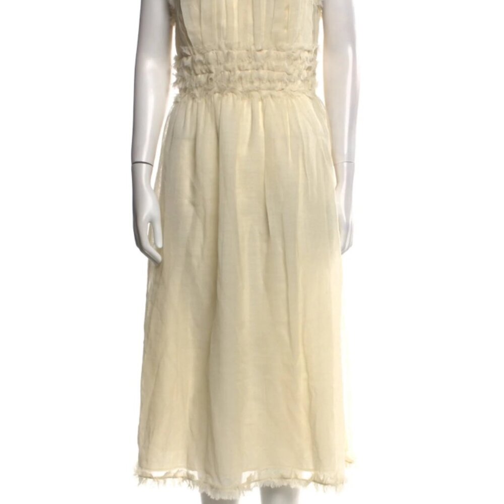 NWOT ULLA JOHNSON Wool Aberdeen Midi in Alabaster M $620 - Picture 11 of 11
